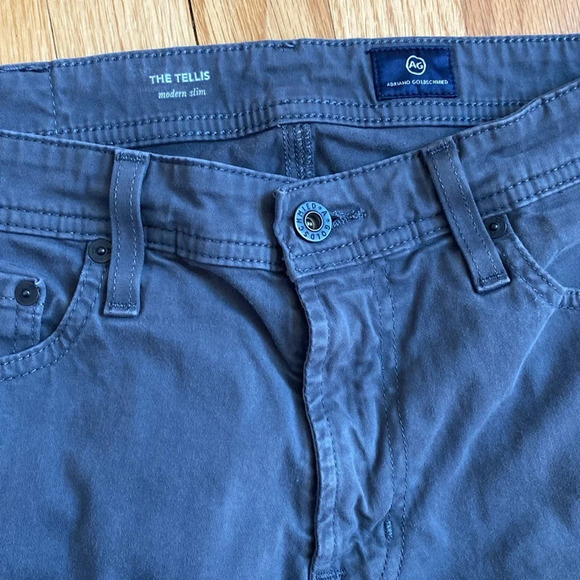 AG Adriano Goldschmied Tellis SUD Sueded Modern Slim Folkestone Gray Jeans 31x34 - Picture 3 of 7